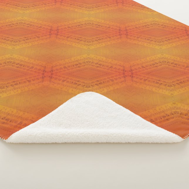 Acceptance | Red Orange Yellow Shibori Pattern Sherpa Blanket (3/4)