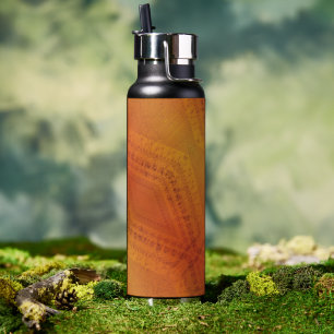 Acceptance   Red Orange Yellow Shibori Pattern Water Bottle