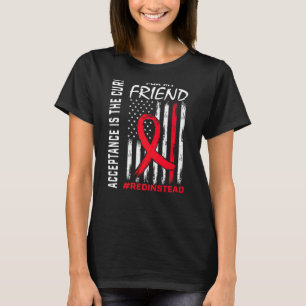 Acceptance Redinstead I Wear Red Instead Autism Fr T-Shirt