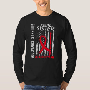 Acceptance Redinstead Wear Red Instead Autism Sist T-Shirt