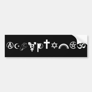 Acceptance Symbols 2 Bumper Sticker