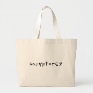 Acceptance Symbols Large Tote Bag