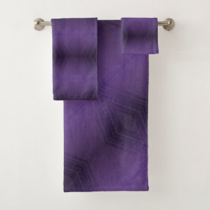 Acceptance   Violet Eclectic Boho Pattern Bath Towel Set