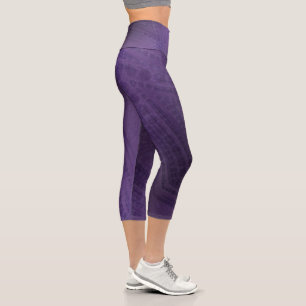 Acceptance   Violet Eclectic Boho Pattern Capri Leggings