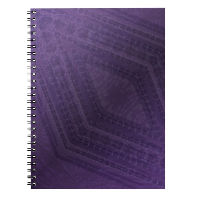 Acceptance | Violet Eclectic Boho Pattern Notebook (Front)