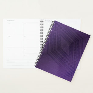 Acceptance Violet Eclectic Boho Pattern Planner