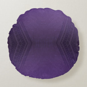 Acceptance   Violet Eclectic Boho Pattern Round Cushion