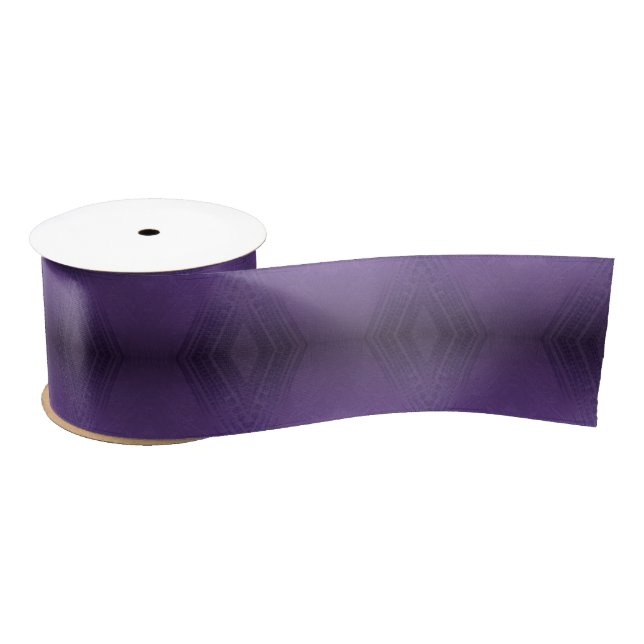 Acceptance | Violet Eclectic Boho Pattern Satin Ribbon (Spool)