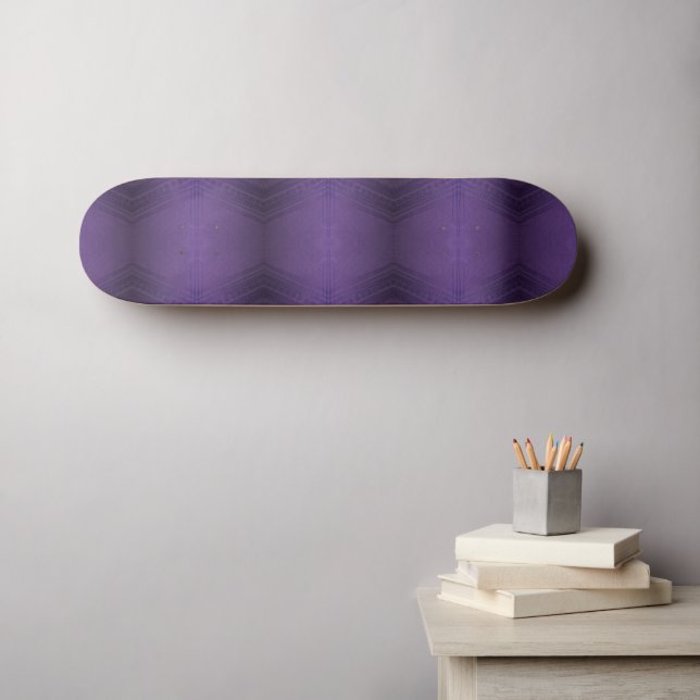 Acceptance | Violet Eclectic Boho Pattern Skateboard (Wall Art (Horz))