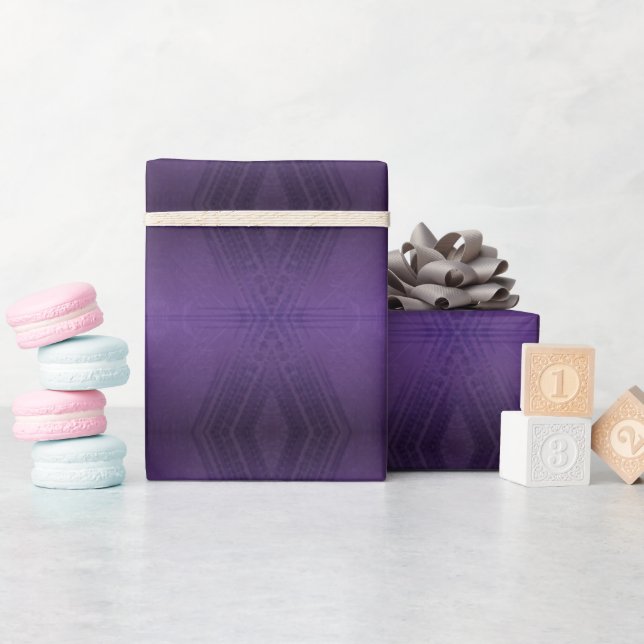 Acceptance | Violet Eclectic Boho Pattern Wrapping Paper (Baby Shower)