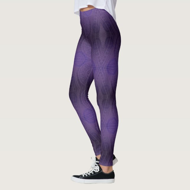 Acceptance | Violet Meditation Medallions Leggings (Left)
