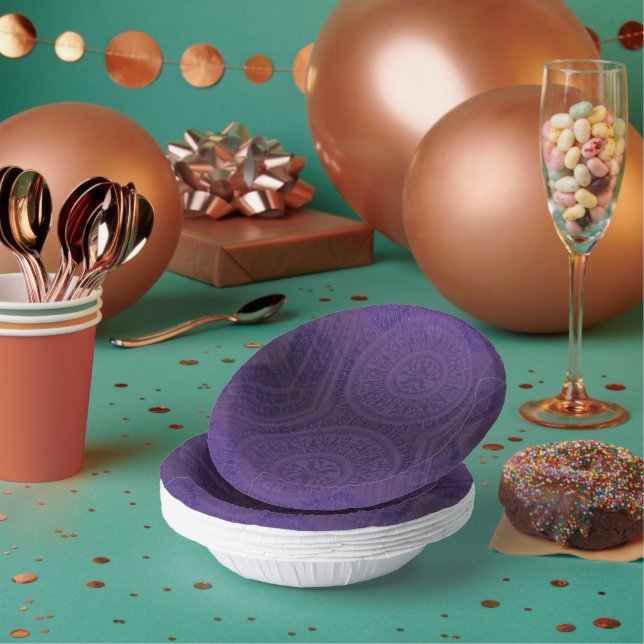 Acceptance | Violet Meditation Medallions Paper Plate (Multi)