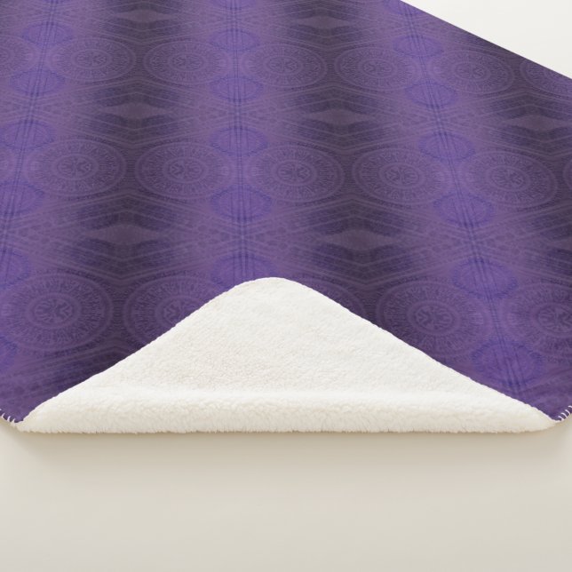 Acceptance | Violet Meditation Medallions Sherpa Blanket (3/4)