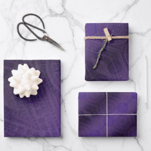 Acceptance   Violet Meditation Medallions Wrapping Paper Sheet