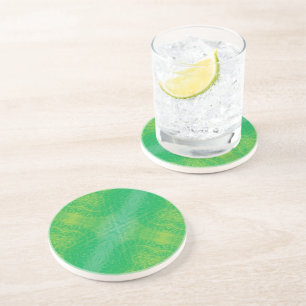 Acceptance   Yellow Green Blue Boho Medallions Coaster