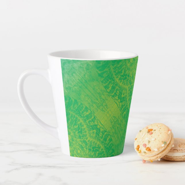 Acceptance | Yellow Green Blue Boho Medallions Latte Mug (In Situ)