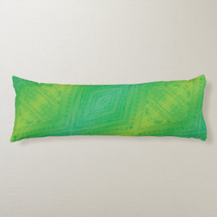 Acceptance   Yellow Green Blue Shibori Pattern Body Cushion