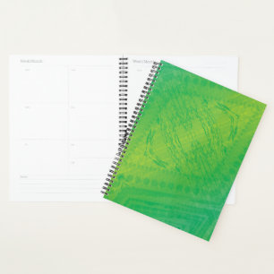 Acceptance Yellow Green Blue Shibori Pattern Planner