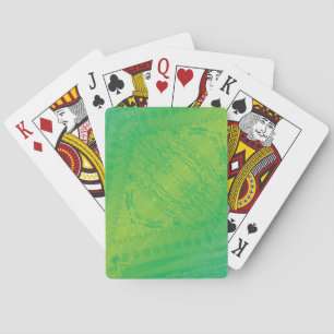 Acceptance   Yellow Green Blue Shibori Pattern Playing Cards