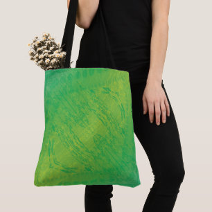 Acceptance   Yellow Green Blue Shibori Pattern Tote Bag