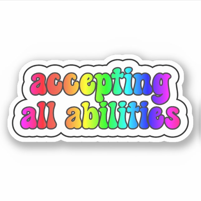 accepting all abilities Rainbow Neurodiversity  (Front)