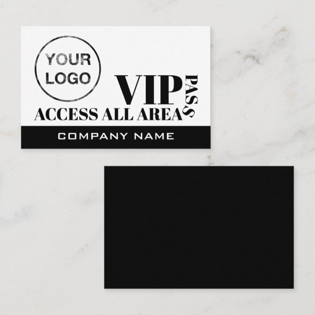 Access All Areas Logo Design, VIP Cards (Front/Back)