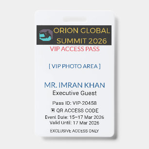 Access Badge Identification   Conference ID Badge