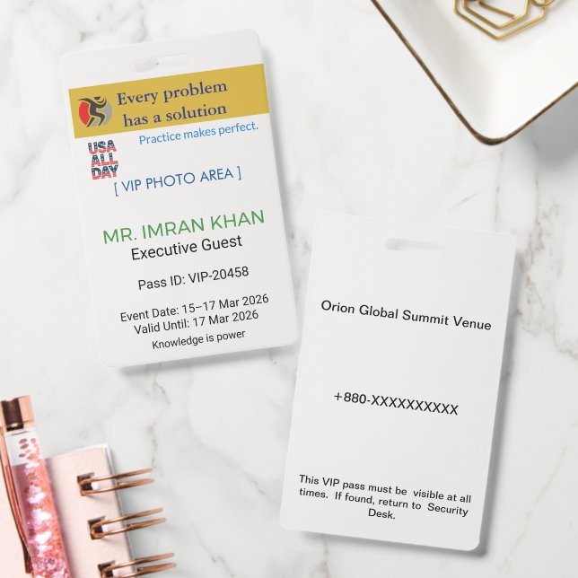Access Badge Identification | Conference_update ID Badge (Office)