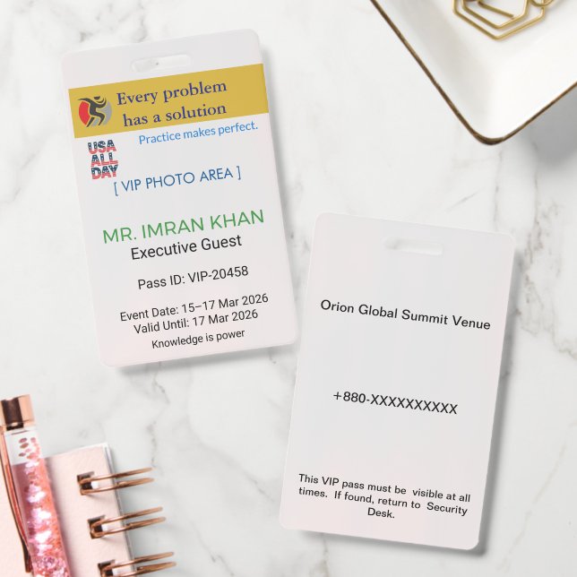 Access Badge Identification | Conference_update ID Badge (Office)