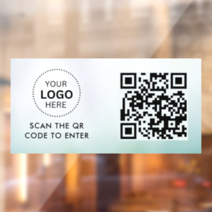Access Control QR Code Business Logo Entry
