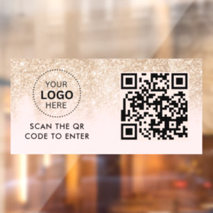 Access Control QR Code Business Logo Entry