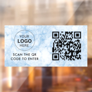 Access Control QR Code Business Logo Entry