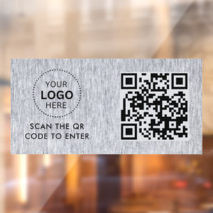 Access Control QR Code Business Logo Entry