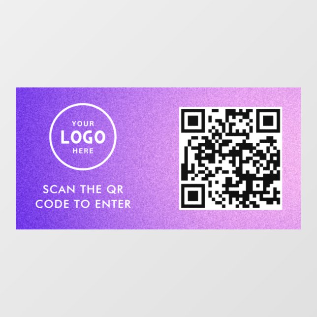 Access Control | QR Code Business Logo Entry Blue  (Sheet)