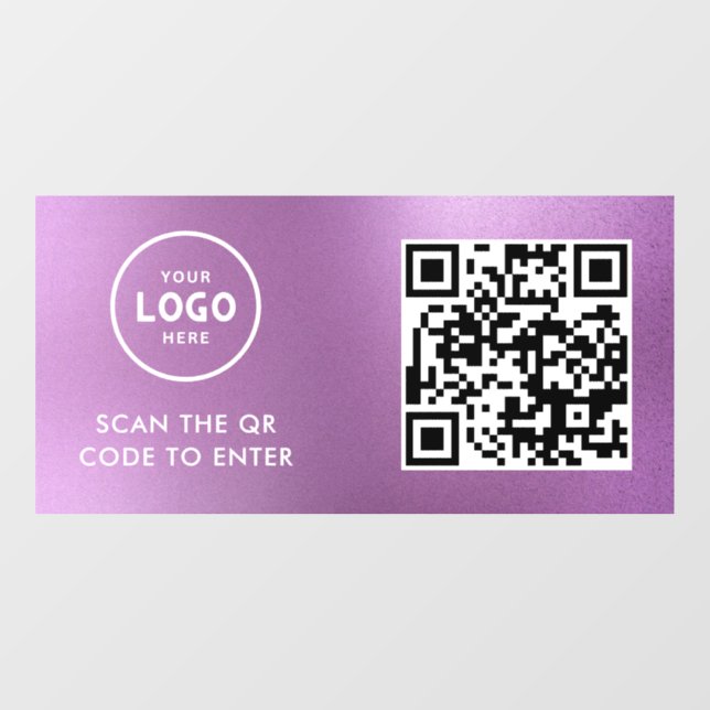 Access Control | QR Code Business Logo Entry Blue  (Sheet)