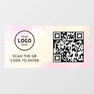 Access Control   QR Code Business Logo Entry Blue 