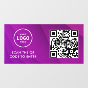 Access Control   QR Code Business Logo Entry Blue 