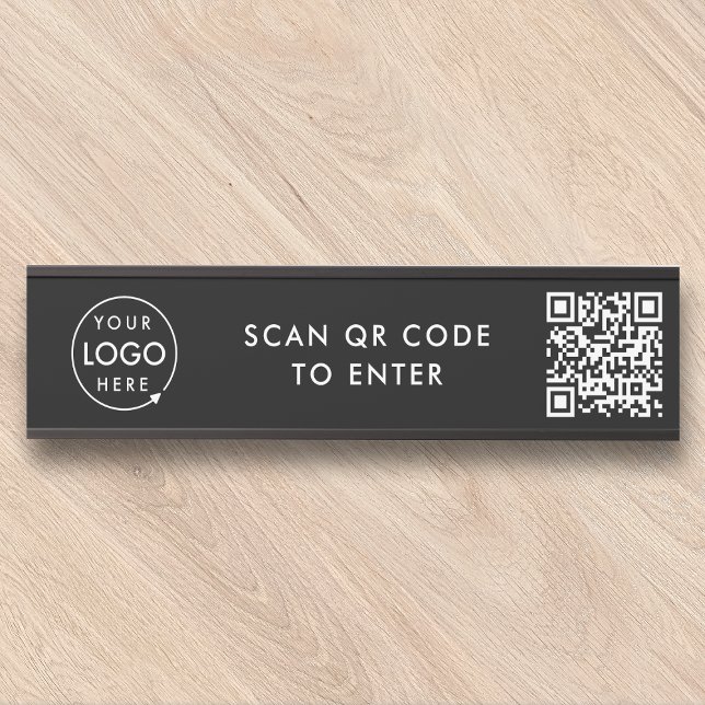 Access Control | QR Code Door Lock Security Black Sign (Creator Uploaded)