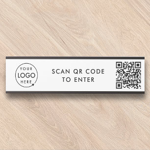 Access Control QR Code Security Lock Entry Door Sign