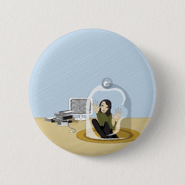 access denied 6 cm round badge (Front)