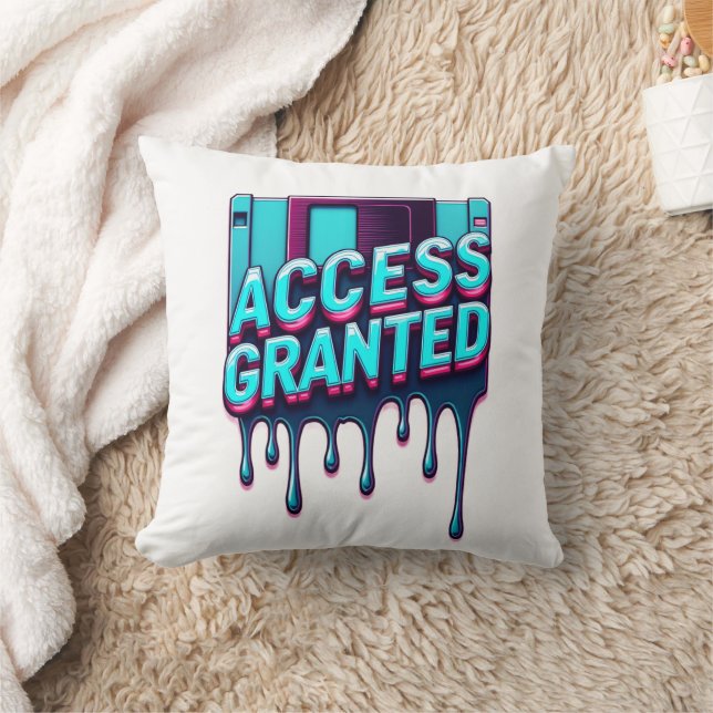 Access Granted | Retro Hacker Floppy Disk Graphic Cushion (Blanket)