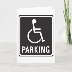 Accessible Parking Sign Wheelchair Symbol Card