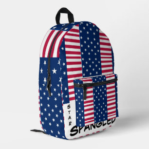 Accessorise with American Pride: Star Spangled Art Printed Backpack