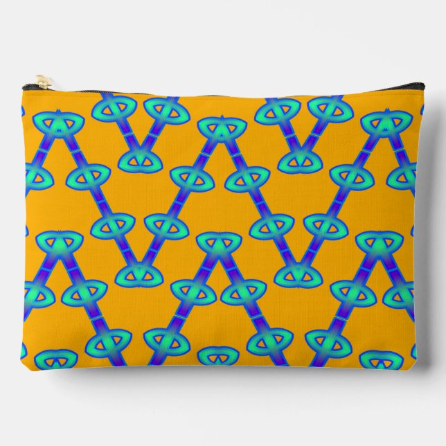 Accessory Pouch, A chevron zigzag pattern design Pouch (Front)