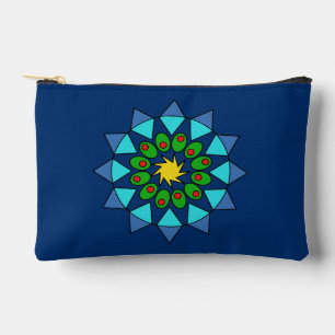Accessory Pouch - Blue and Green Mandala