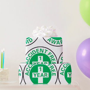 Accident Free Award Wrapping Paper