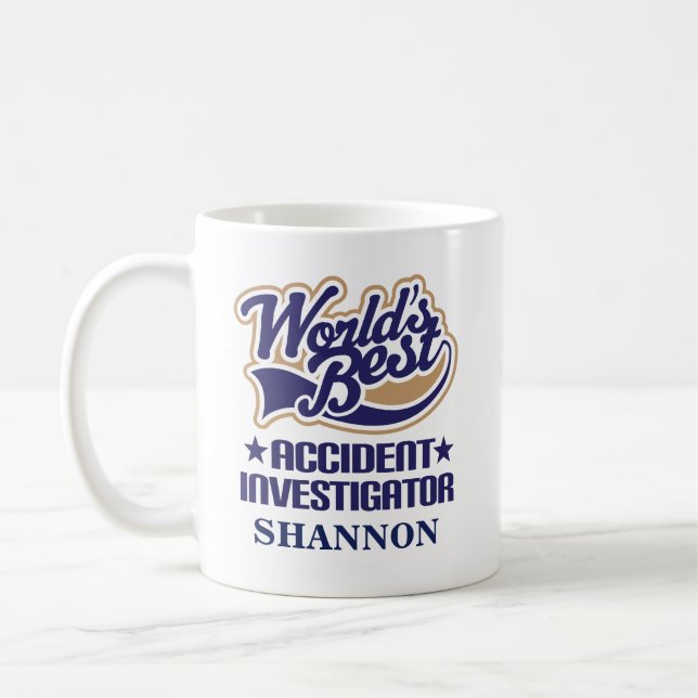 Accident Investigator Personalised Mug Gift (Left)