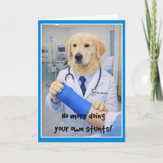 Accident No More Stunts Get Well Card CA-1