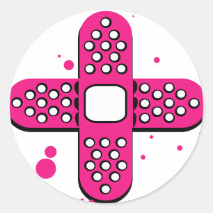 Accident Prone Band Aid Version 2 Classic Round Sticker