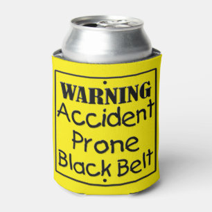 Accident Prone Black Belt Can Cooler